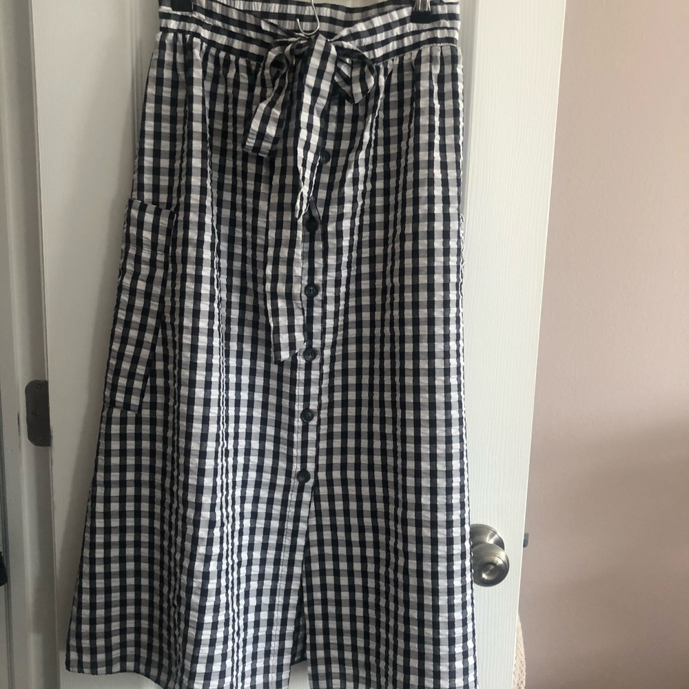 Gingham Midi Skirt